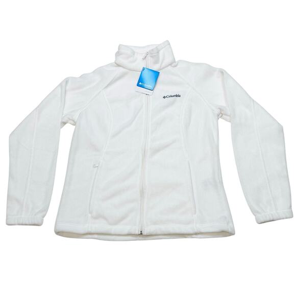 Columbia Sawyer Rapids 2.0 Fleece Sweater Women Large White Jacket New - Picture 1 of 9
